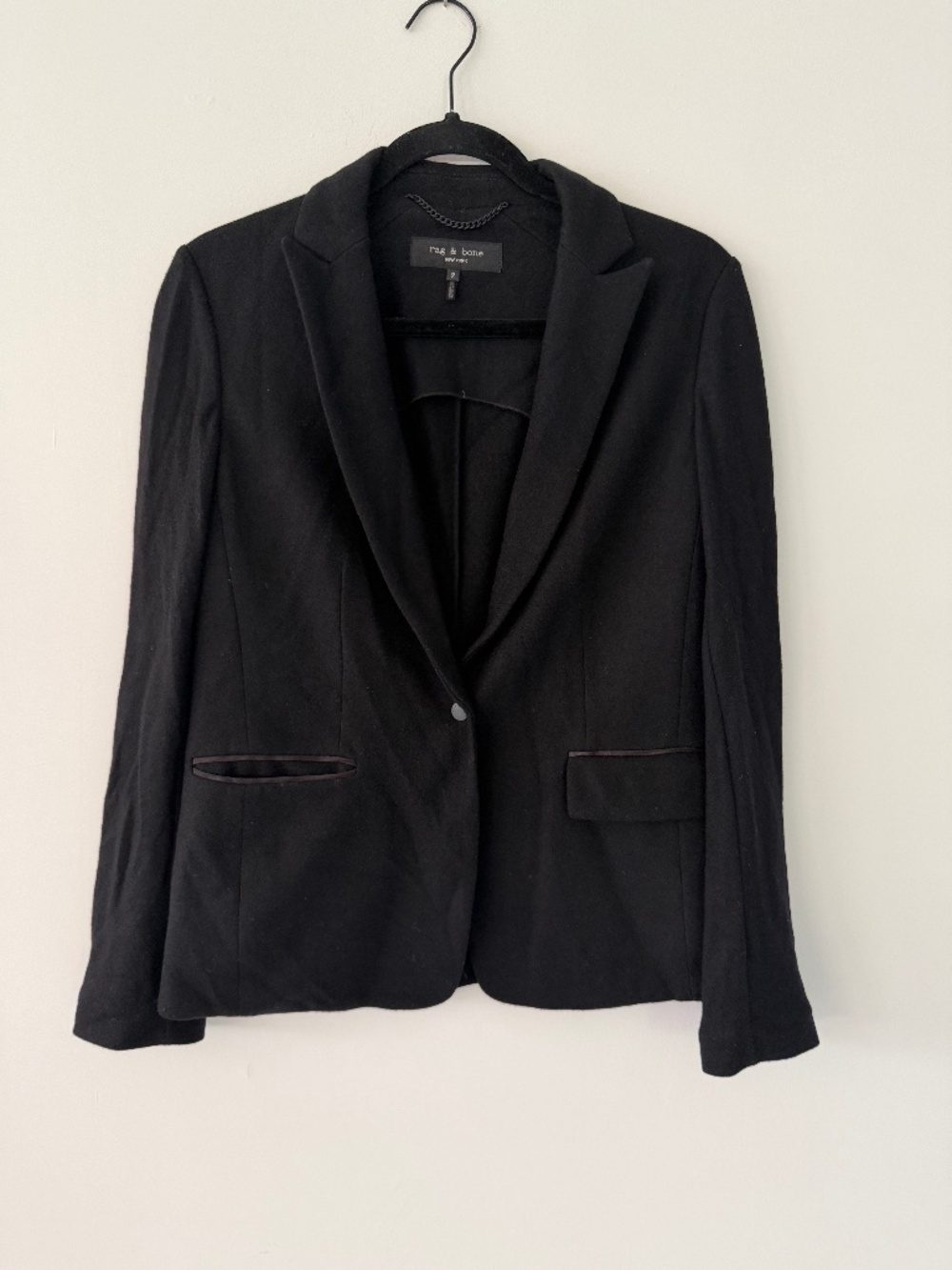 Rag & Bone wool blazer black size 2